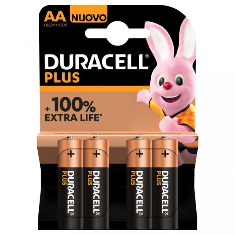 Duracell Plus Pile Alcaline Stilo LR06 AA Alta Durata per Dispositivi Elettronici, Ideali per studentweb som deg