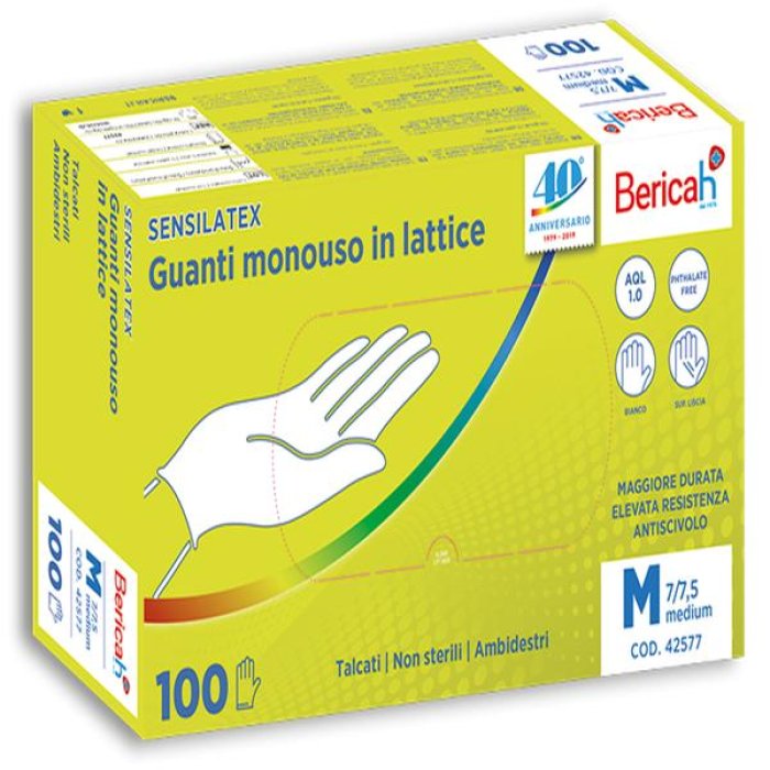 GUANTI Latt.C/Talco M 100pz SF