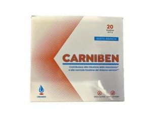Carniben Integratore Alimentare 20 Bustine da 5 g Tonico Energetico con Carnitina e Vitamine del Gruppo B