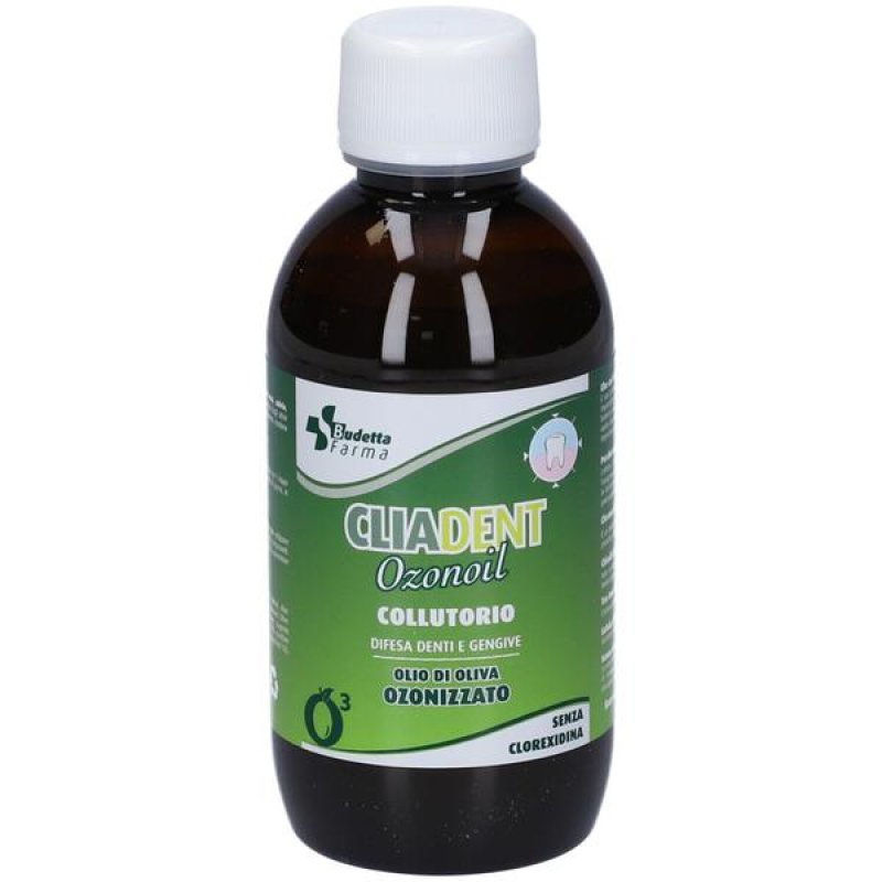 Budetta Farma Cliadent Ozonoil collutorio senza clorexidina 200 ml Budetta Farma Cliadent Ozonoil collutorio senza clorexidina 200 ml