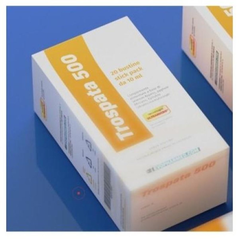 Trospata 500 Medicinale in Bustine per Uso Orale Confezione da 20 Bustine Trospata 500 Medicinale in Bustine per Uso Orale Confezione da 20 Bustine