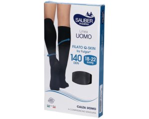 Sauber uomo QSK 140 gambaletto a compressione graduata NEL/XL - supporto per circolazione e gambe affaticate