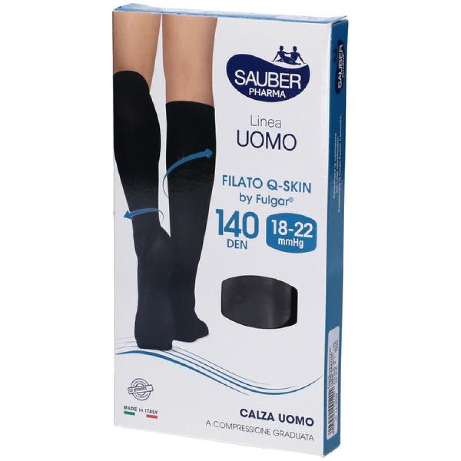 Sauber uomo QSK 140 gambaletto a compressione graduata NEL/XL - supporto per circolazione e gambe affaticate Sauber uomo QSK 140 gambaletto a compressione graduata NEL/XL - supporto per circolazione e gambe affaticate