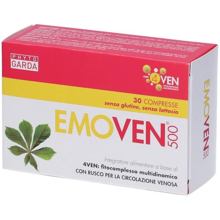 Emoven 500 Integratore per Circolazione Venosa e Gambe Pesanti 30 Compresse Emoven 500 Integratore per Circolazione Venosa e Gambe Pesanti 30 Compresse