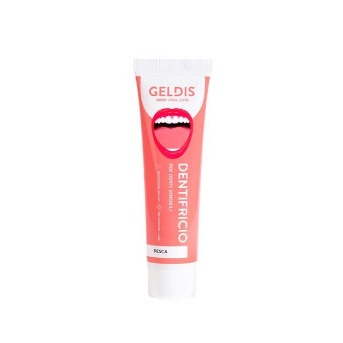 Geldis Dentifricio alla Pesca Rosa 75 ml &ndash; Dentifricio Delicato al Gusto Pesca per Igiene Orale Quotidiana