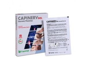 Capinerv Dol Cerotti 5 Pezzi Cerotti Antidolorifici per Dolori Localizzati Muscolari e Articolari