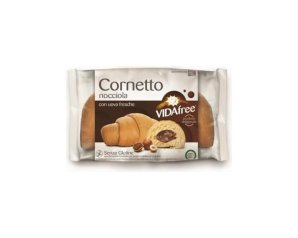 Vidafree Cornetto crema nocciola 60 g - cornetto senza glutine con ripieno alla nocciola
