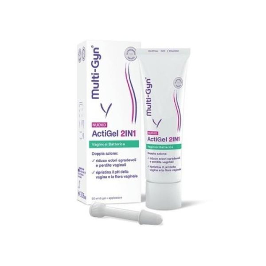 Multi Gyn ActiGel 2 in 1 Gel per Vaginosi Batterica 50 ml Multi Gyn ActiGel 2 in 1 Gel per Vaginosi Batterica 50 ml