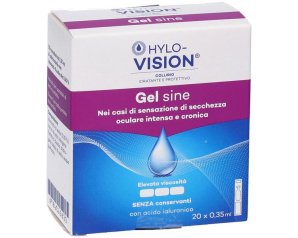 Hylovision Gel Sine 20 ml Flacone Lubrificante Oculare Idratante per Occhi Secchi Senza Conservanti