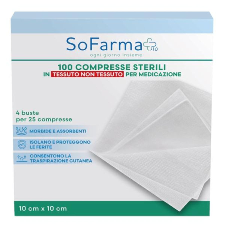 SF+ compresse TNT 10x10 25 pezzi - compresse in tessuto non tessuto per medicazioni SF+ compresse TNT 10x10 25 pezzi - compresse in tessuto non tessuto per medicazioni