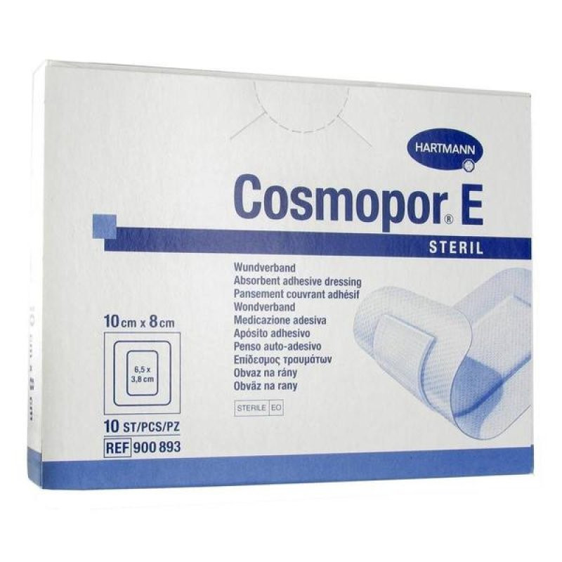 Cosmopor Medicazione Sterile Adesiva 10 x 8 centimetri 5 pezzi &ndash; Cerotto Post Operatorio per Ferite e Cicatrici con Garza Assorbente e Videos Istruzioni