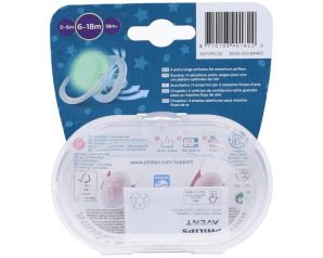 Philips Avent Succhietto Ultra Air 18+ Mesi in Silicone, Elefante e Hello, 2 Pezzi Senza BPA