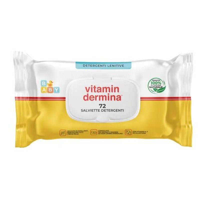Vitamindermina Salviette Detergenti 80 Pezzi | Salviettine Delicate per Igiene Quotidiana di Neonati e Pelli Sensibili Vitamindermina Salviette Detergenti 80 Pezzi | Salviettine Delicate per Igiene Quotidiana di Neonati e Pelli Sensibili