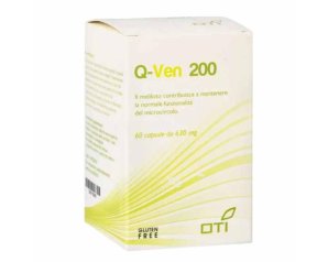 Q-VEN 200 Integratore per la Circolazione Venosa e Gambe Pesanti 60 Capsule da 560 Milligrammi OTI