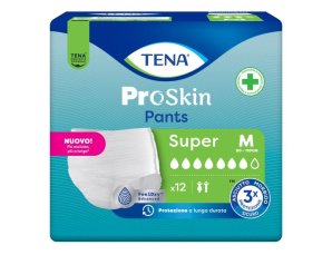 Tena Pants Super M 12 pezzi - pannoloni a mutandina super assorbenti taglia M