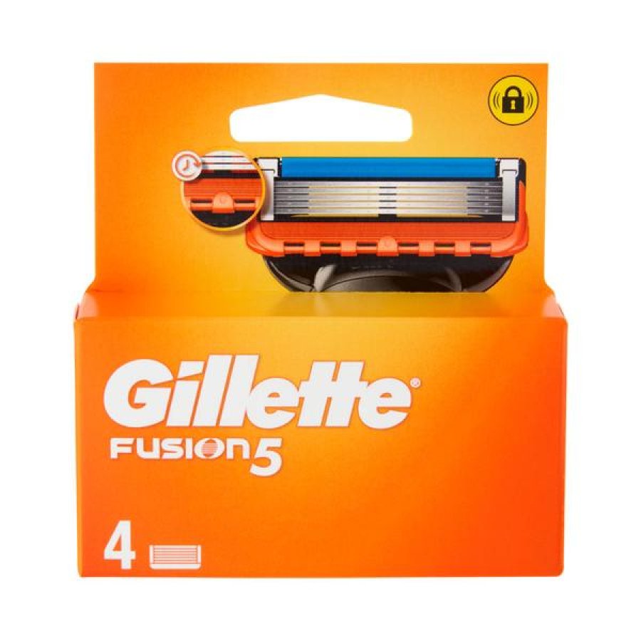 Gillette Fusion5 lame di ricambio 4 pezzi - testine a 5 lame per rasatura precisa Gillette Fusion5 lame di ricambio 4 pezzi - testine a 5 lame per rasatura precisa