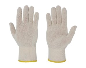 Guanti in filo di cotone con polsino elastico taglia S – 1 paio traspirante e confortevole per lavoro e uso quotidiano