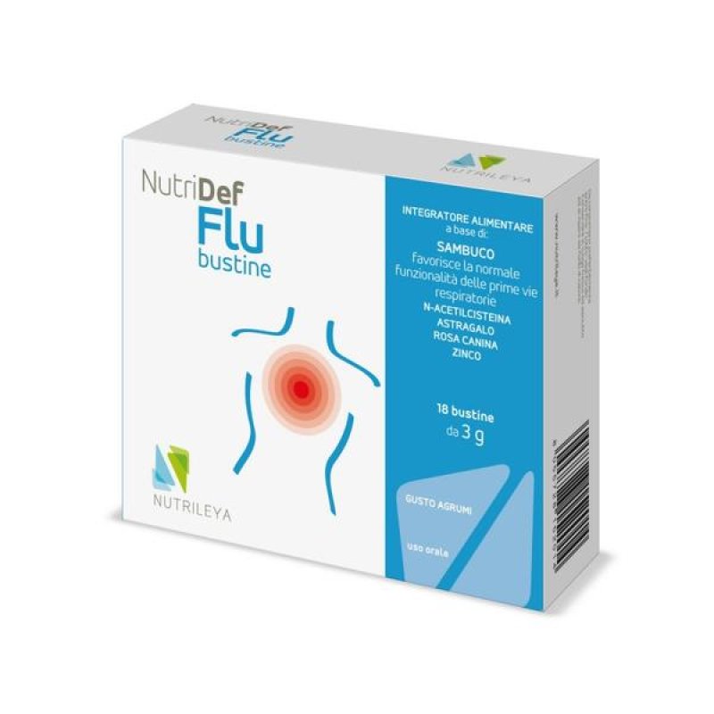 Nutridef Flu Integratore per le Difese Immunitarie 18 Bustine da 3 g contro Influenza e Raffreddore Nutridef Flu Integratore per le Difese Immunitarie 18 Bustine da 3 g contro Influenza e Raffreddore