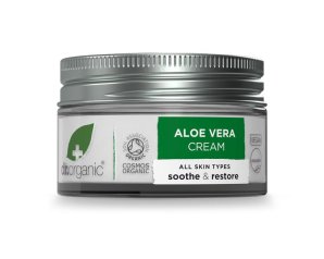 Doctor Organic Aloe Vera Crema Viso Idratante Lenitiva 50 ml per Pelle Secca e Sensibile