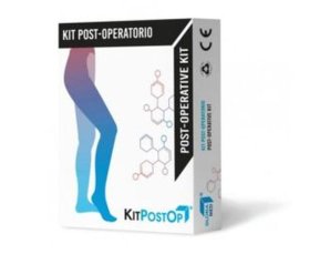Gloriamed Kit Calze Post Operatorie Autoreggenti a Compressione Graduata Classe 2 Misura Media Grande M/L Modello P-OP2 AG