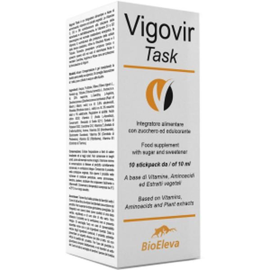 Vigovir Task Integratore Alimentare 10 Stick Orali per il Supporto delle Difese Immunitarie Vigovir Task Integratore Alimentare 10 Stick Orali per il Supporto delle Difese Immunitarie