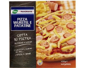Pizza Wurstel e Patate 1000 g Surgelata | Pizza Famiglia 1 kg Ricca e Gustosa Pronta da Cuocere al Forno