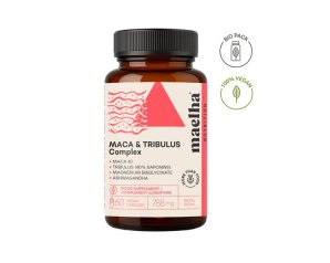Maelha Nutr Maca e Tribulus Terrestris Integratore Alimentare 60 Capsule, Supporto Energia, Tono Muscolare e Vitalità per Uomo e Donna