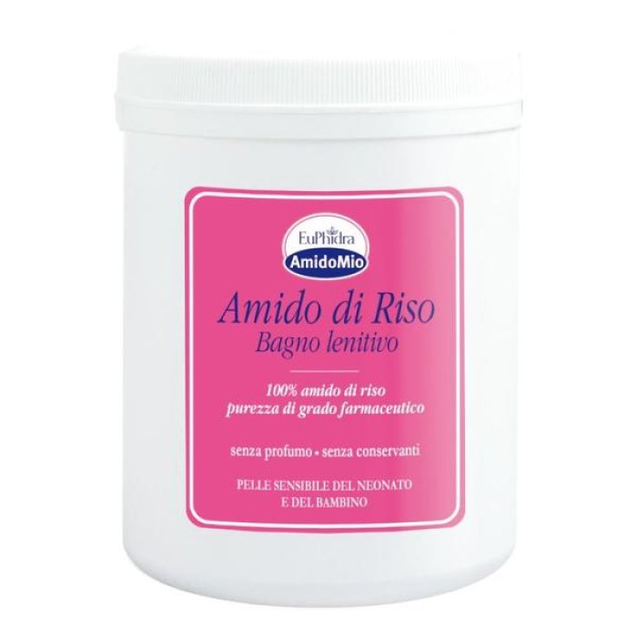 Amido di riso 200 g - polvere lenitiva per bagnetto e detergenza delicata della pelle sensibile