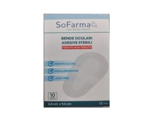 Benda Oculare Monouso 10 Pezzi – Benda per Occhio Protettiva e Assorbente per Medicazione Oculare