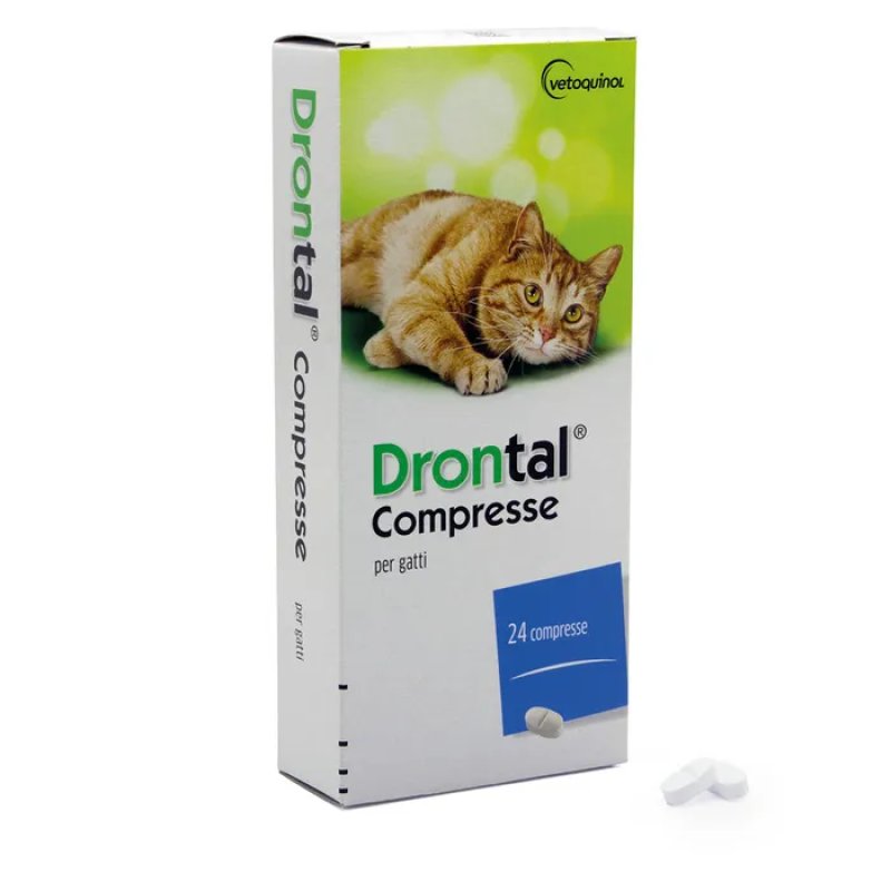 Drontal compresse per gatti 24 compresse antiparassitario interno vermifugo