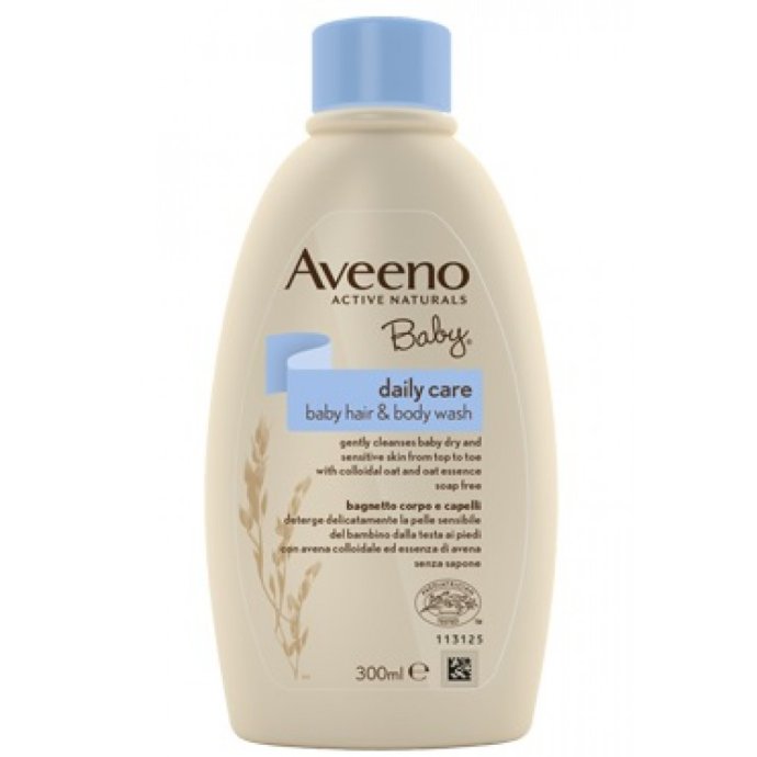 Aveeno Lenitivo Idratante Baby Daily Care Bagnetto Testa Piedi Corpo e Capelli 300 ml