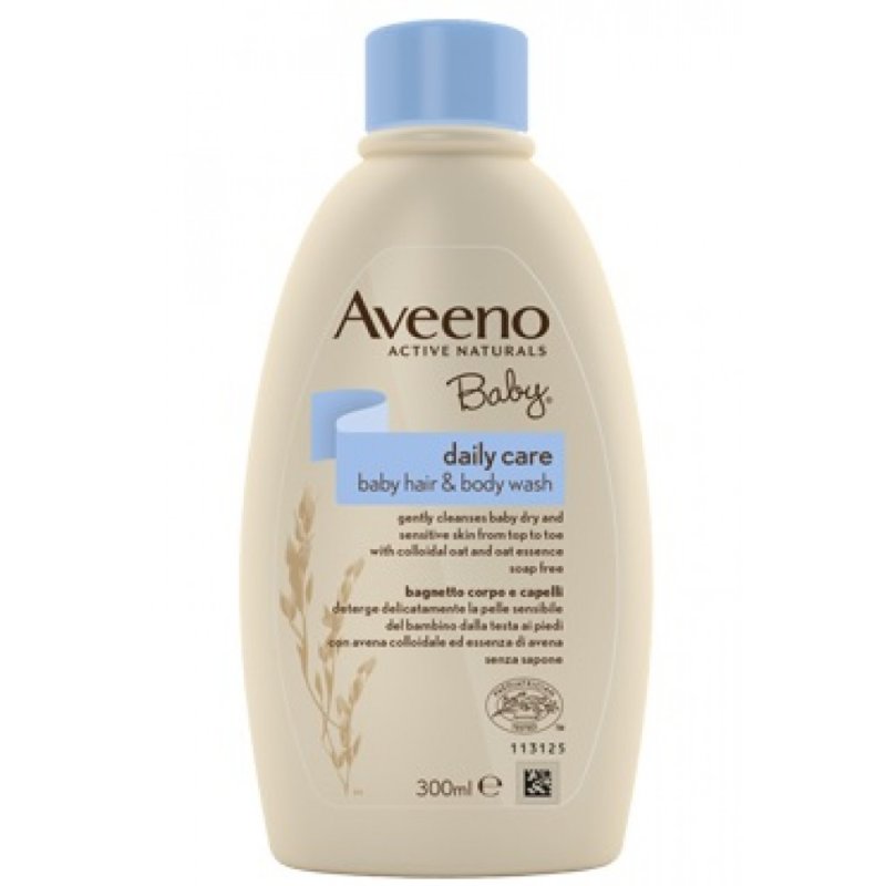 Aveeno Lenitivo Idratante Baby Daily Care Bagnetto Testa Piedi Corpo e Capelli 300 ml