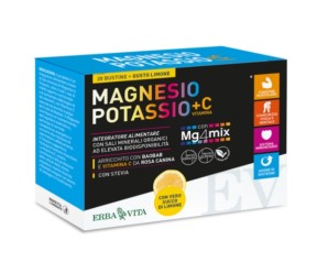 Erba Vita Magnesio E Potassio + Vitamina C Gusto Limone 20 Buste