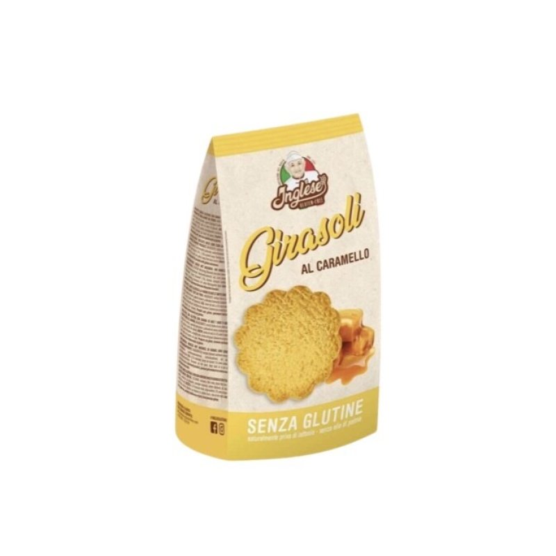 Biscotti Inglese Girasoli Al Caramello senza glutine  300 G