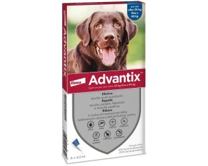 Advantix Spot On Per Cani da 25 a 40 Kg Soluzione 6 Pipette da 4,0 ml