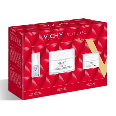 Vichy Cofanetto Regalo Liftactiv H.A. Epidermic Filler Siero 10ml + Liftactiv H.A. Crema Giorno 50ml + Liftactiv H.A. Crema Notte 15ml