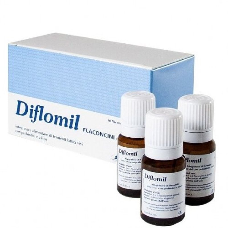 Diflomil 10 flaconcini da 9 ml - Fermenti lattici Diflomil 10 flaconcini da 9 ml - Fermenti lattici