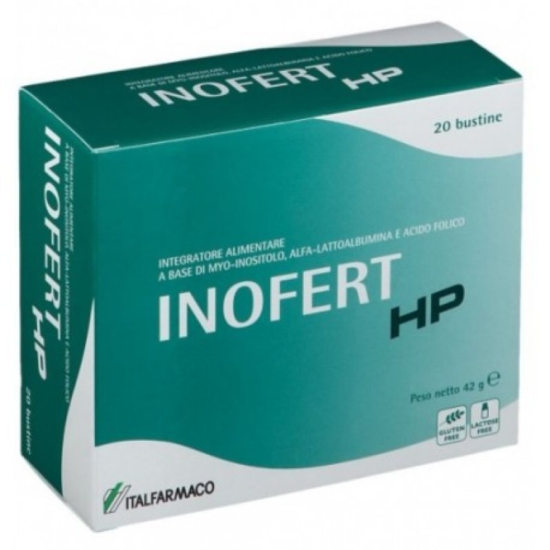 Inofert hp integratore con myo-inositolo, alfa-lattoalbumina e acido folico 20 bustine
