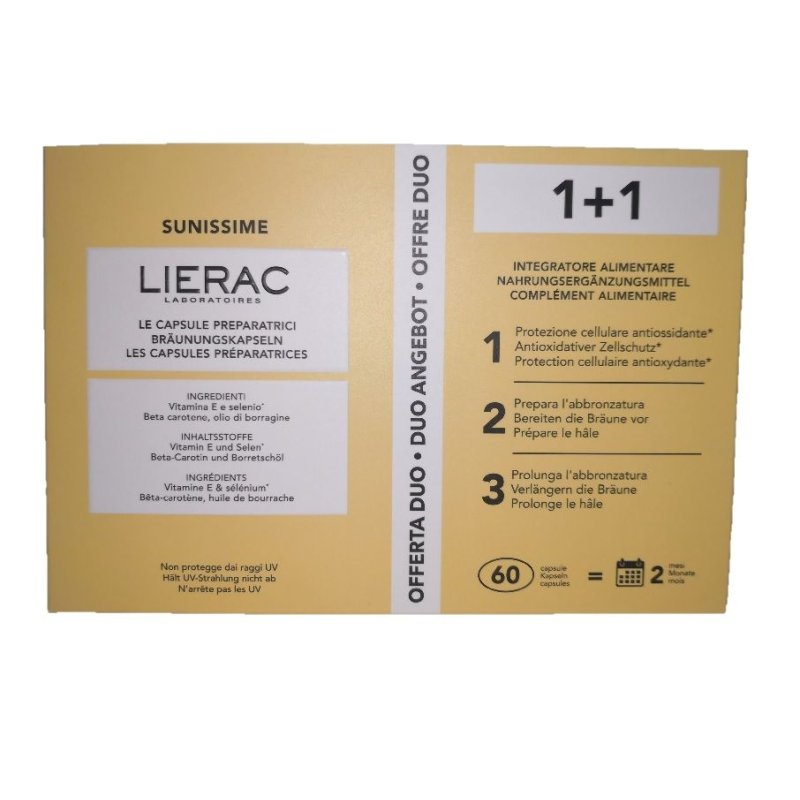 Lierac sunissime le capsule preparatrici per prolungare l'abbronzatura 2 x 30 capsule