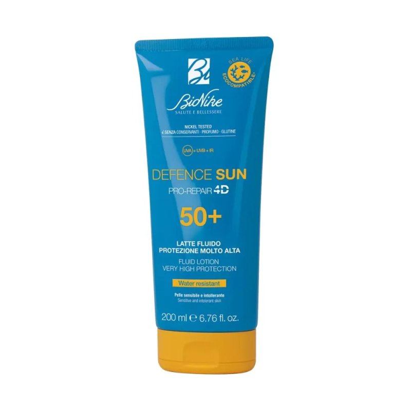 Bionike Defence Sun - Latte Fluido Solare SPF50+ Protezione Molto Alta, 200ml