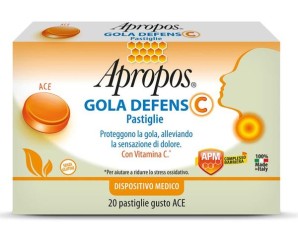 Apropos Gola Defens 20 pastiglie gusto ACE per alleviare il dolore alla gola - Desa Pharma Srl