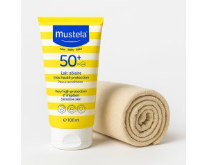 Mustela Latte Solare SPF 50+ Protezione Molto Alta - 100ml con Telo Omaggio