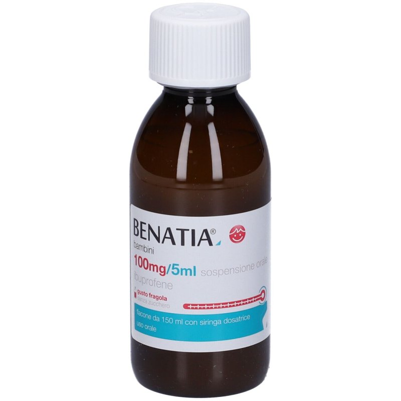 Benatia sciroppo bb orale sosp 150 ml 100 mg 5 ml gusto fragola senza zucchero