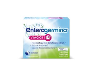 Enterogermina Viaggi integratore intestinale per pratico per vacanze 12 bustine orosolubili