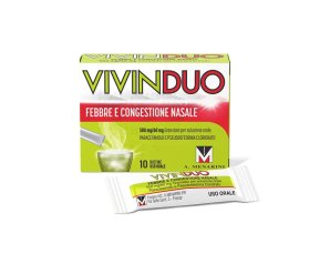 Vivinduo Febbre e Congestione Nasale 500mg + 60mg 10 Bustine
