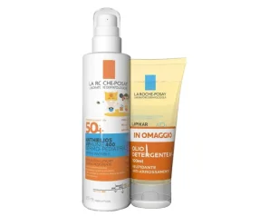  Anthelios Spray UVMune Bambino SPF50+ 200ml con Lipikar Olio Detergente AP+ 100ml Omaggio