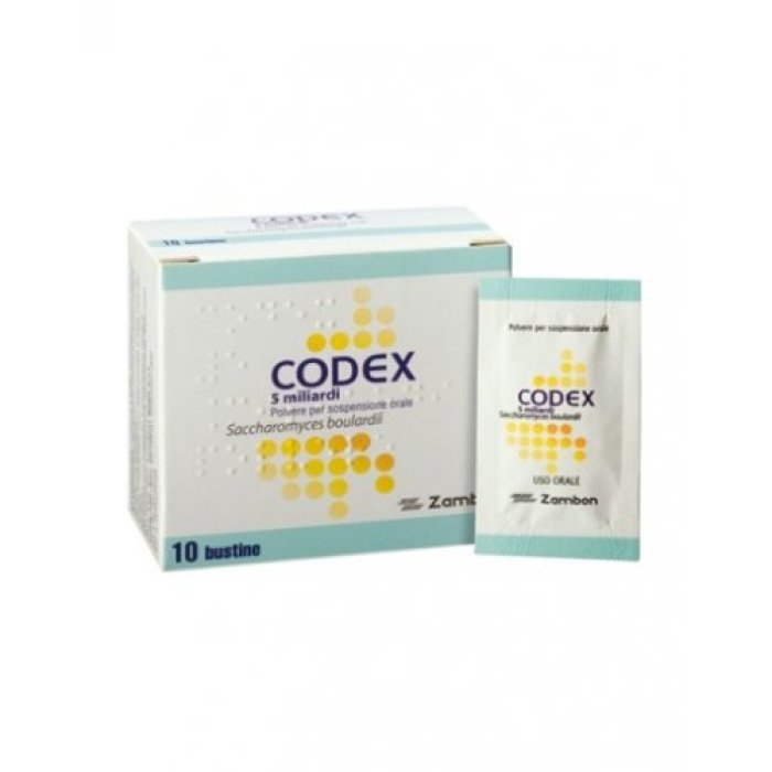 Codex 10 bustine 250 mg probiotico a base di Saccharomyces boulardii Codex 10 bustine 250 mg probiotico a base di Saccharomyces boulardii