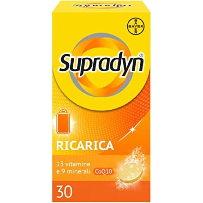 Supradyn Ricarica Integratore Vitamine Minerali 30 Compresse Effervescenti Supradyn Ricarica Integratore Vitamine Minerali 30 Compresse Effervescenti