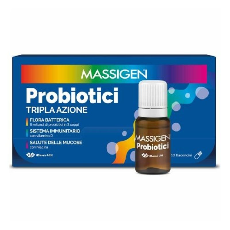 Massigen probiotici 10 flaconcini x 8 ml Massigen probiotici 10 flaconcini x 8 ml