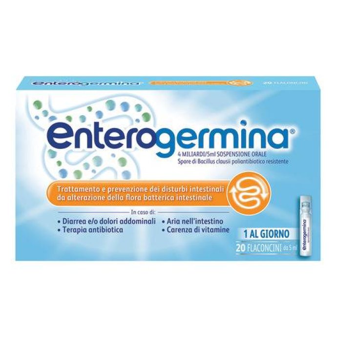 Enterogermina 4 Miliardi fermenti lattici 20 Flaconcini Da 5ml